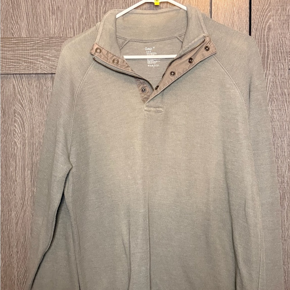 GAP Men's Zip-Up Gray Sweater